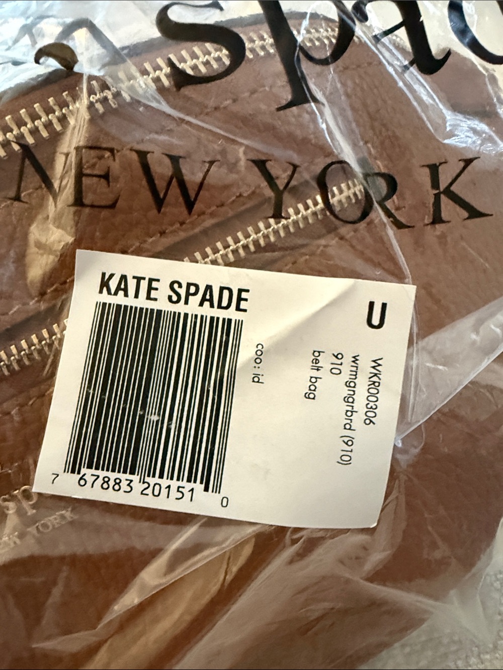 kate spade New York Chestnut Brown Pebbled Leather Crossbody Belt Bag - Picture 13 of 13
